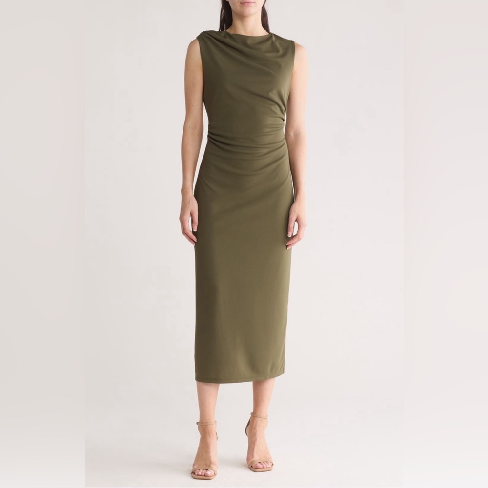 Wayf Midi Ruched Dress - Size Small